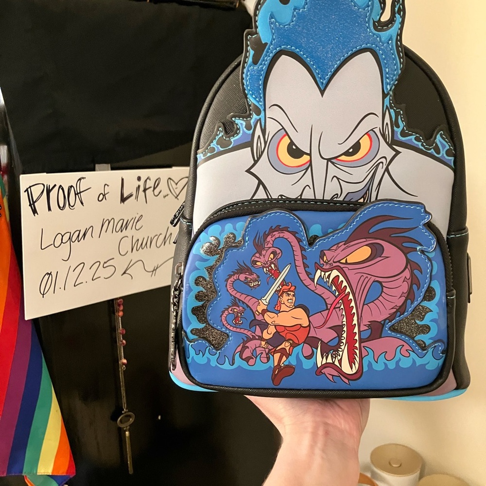 Loungefly NWT Disney Villains Backpack with Hades and Hercules
